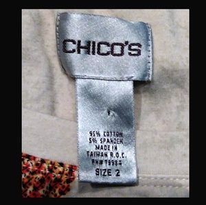 Chico's Tops - Chico's Graphic Knit Top Beaded Accents Size 2 Chico's Tops - Chico's Graphic Knit Top Beaded Accents Size 2